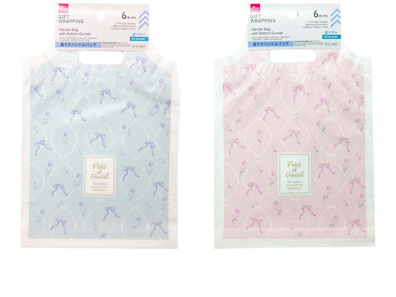 底マチハンドルバッグ（フェミニン、６枚） ダイソー(DAISO)
