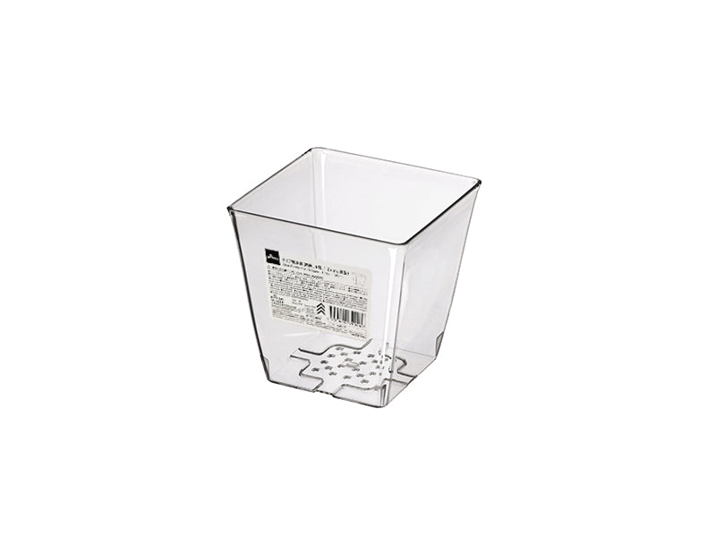 クリア植木鉢（四角、浅型）４号、１２ｃｍ ダイソー(DAISO)