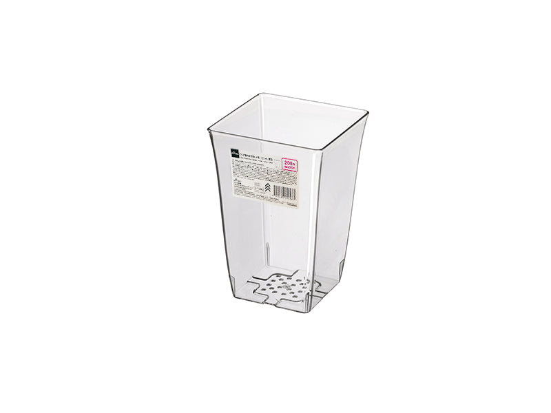 クリア植木鉢（四角、深型）４号、１２ｃｍ ダイソー(DAISO)
