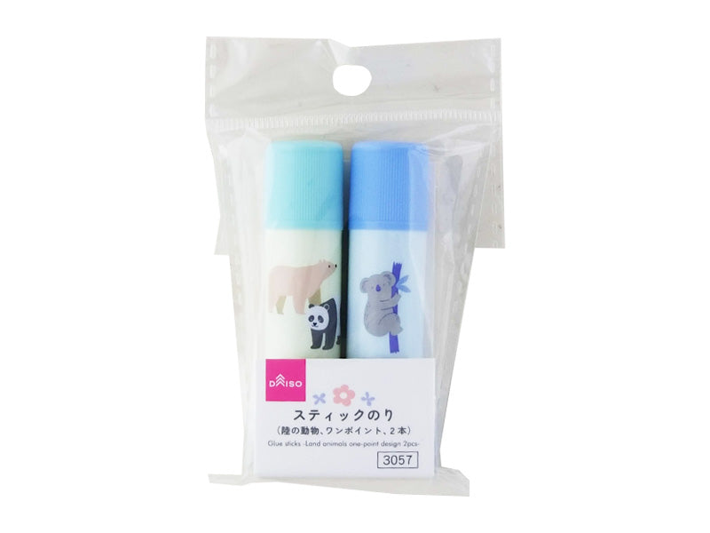 スティックのり（陸の動物、ワンポイント、２本） ダイソー(DAISO)