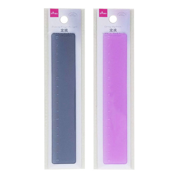 定規（ＣＨＭ、パープル＆グレー） ダイソー(DAISO)