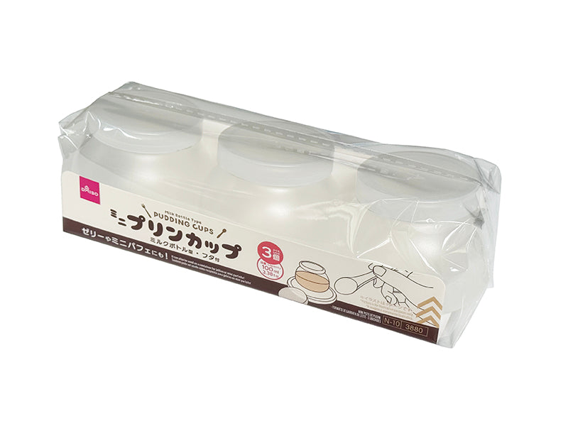 ミニプリンカップ（ミルクボトル型、３個） ダイソー(DAISO)