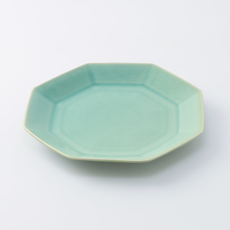 八角皿（貫入、ＧＲ） ダイソー(DAISO)