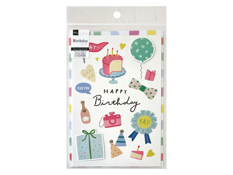 ビッググリーティングカードＢ（パーツ付、Ｂｉｒｔｈｄａｙ、モチーフ） ダイソー(DAISO)