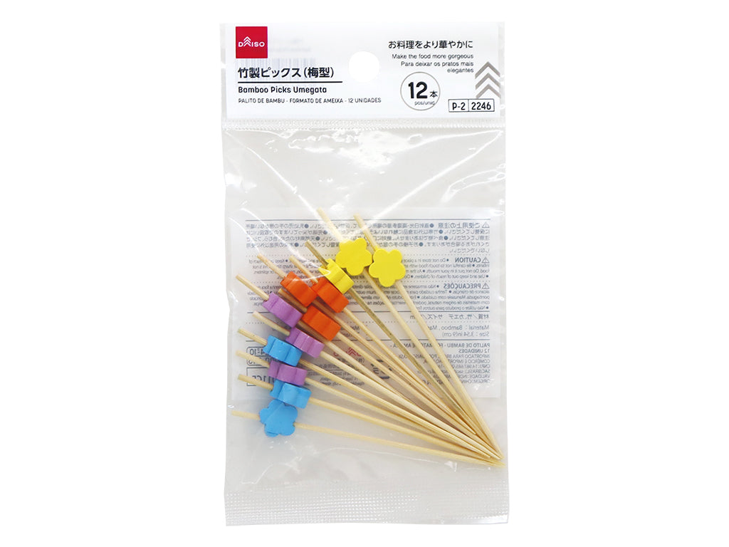 竹製ピックス（梅型、１２本） ダイソー(DAISO)