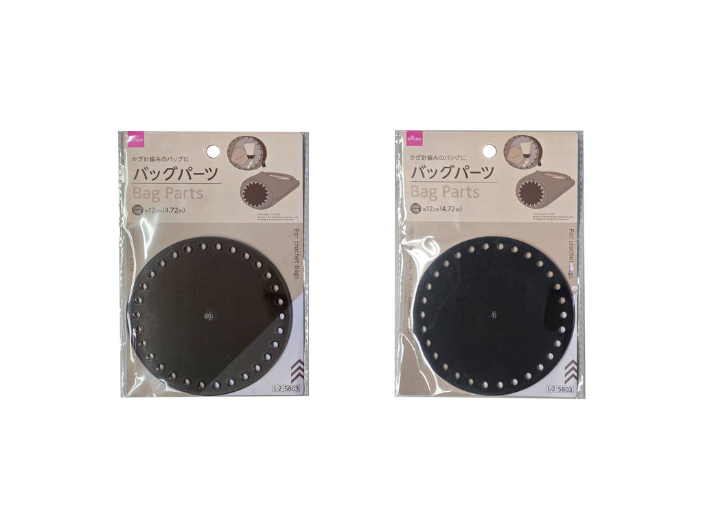 バッグパーツ（円型、ブラウン、グレー） ダイソー(DAISO)