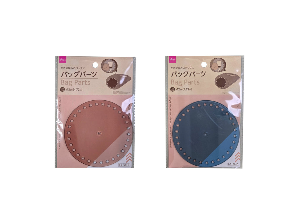 バッグパーツ（円型、ピンク、ネイビー） ダイソー(DAISO)