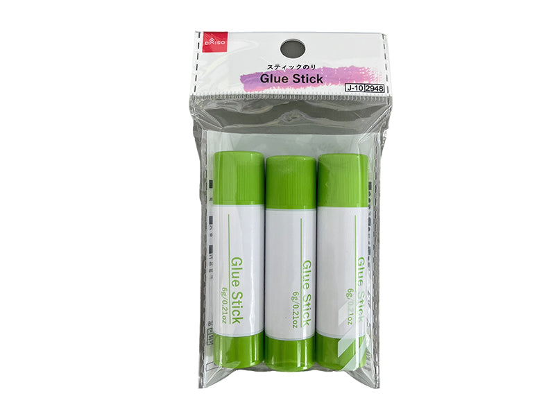 スティックのり（紫消え色、３本） ダイソー(DAISO)