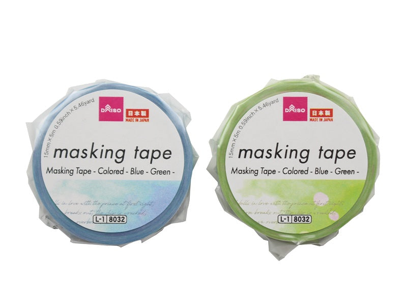 マスキングテープ（色づく、青、緑） ダイソー(DAISO)