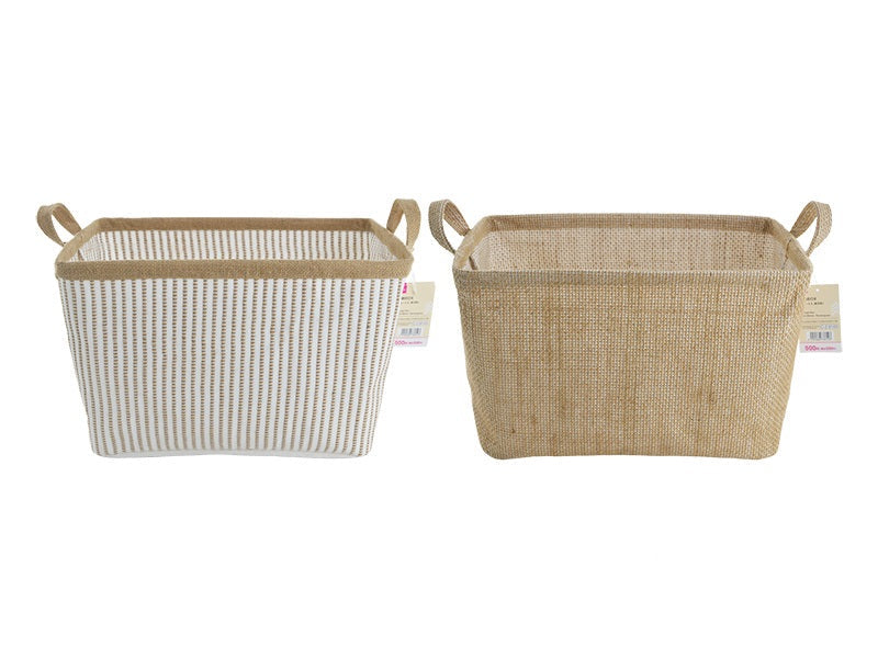 収納ＢＯＸ（ジュート入、長方形） ダイソー(DAISO)
