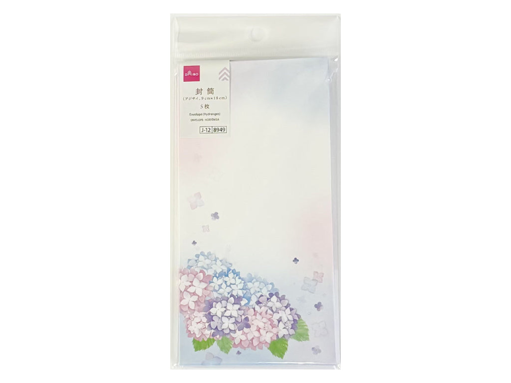 封筒（アジサイ、５枚） ダイソー(DAISO)