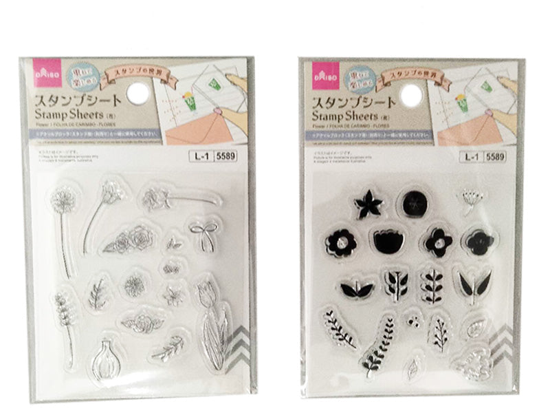 スタンプシート（花） ダイソー(DAISO)
