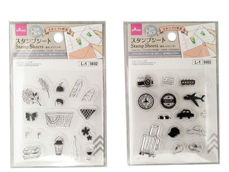 スタンプシート（旅行、ピクニック） ダイソー(DAISO)