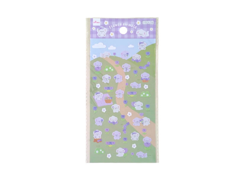 シートシール（フラワーアニマル、こあら） ダイソー(DAISO)