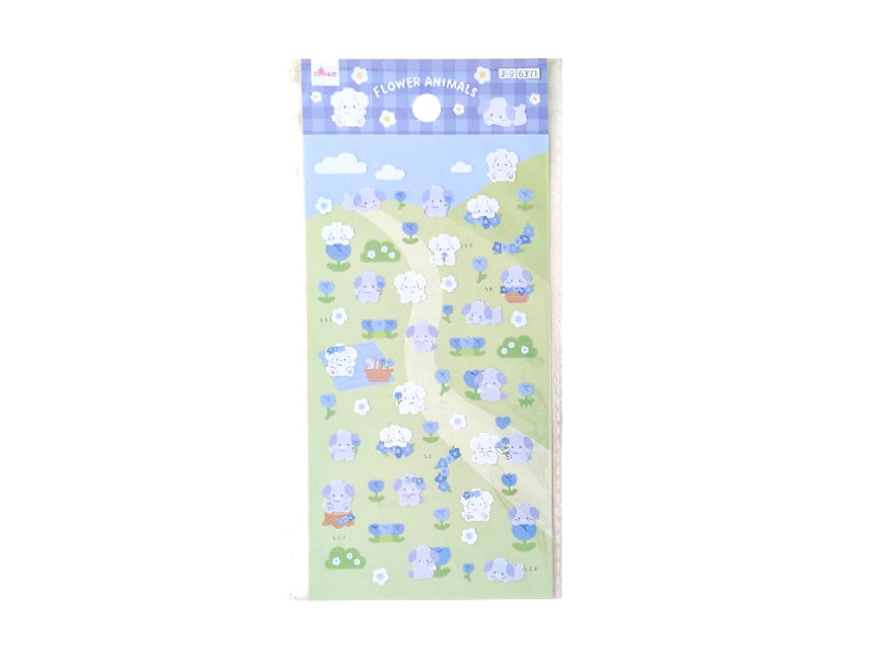シートシール（フラワーアニマル、いぬ） ダイソー(DAISO)
