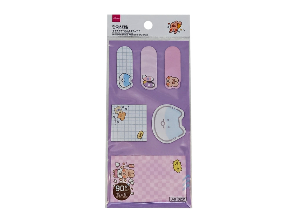 ミニふせんノート（韓国スタイルキャラクター、１５枚×６種） ダイソー(DAISO)
