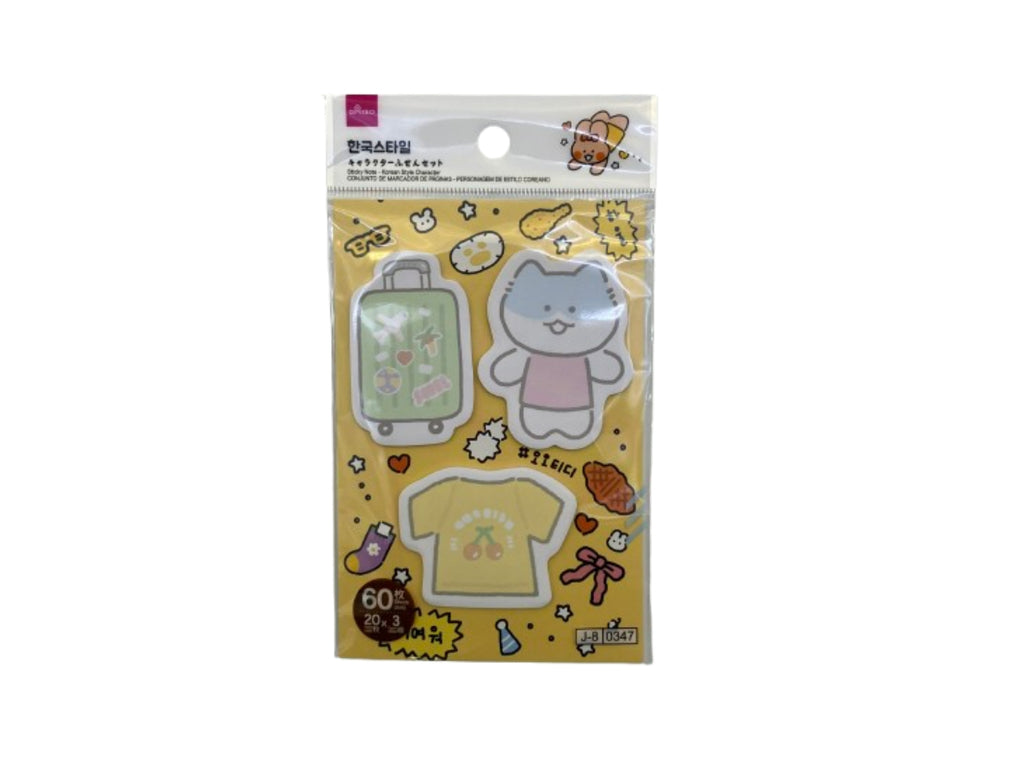 ふせんセット（韓国スタイルキャラクター、２０枚×３種） ダイソー(DAISO)