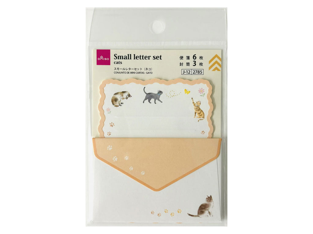 スモールレターセット（ネコ） ダイソー(DAISO)