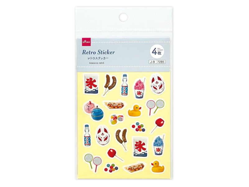 レトロステッカー（夏柄、縁日） ダイソー(DAISO)
