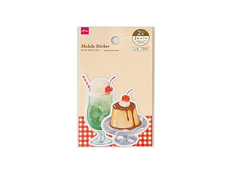 モバイルステッカー（夏柄、喫茶） ダイソー(DAISO)