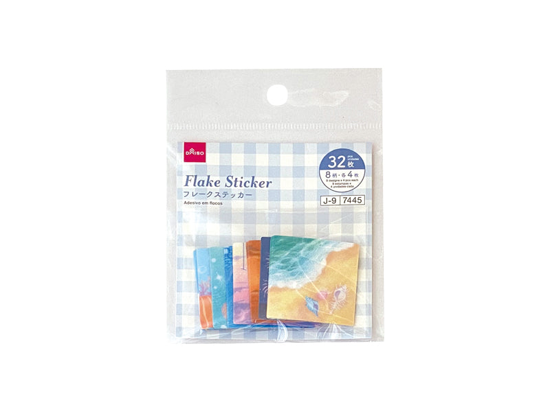 フレークタイプステッカー（夏柄、サマーシーン） ダイソー(DAISO)