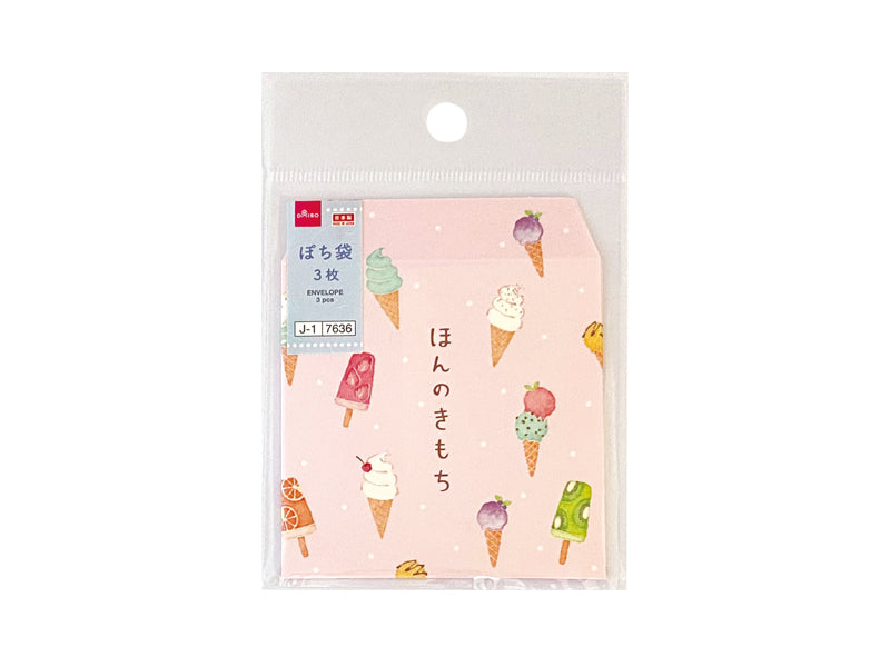 二つ折りぽち袋（夏柄、アイス） ダイソー(DAISO)