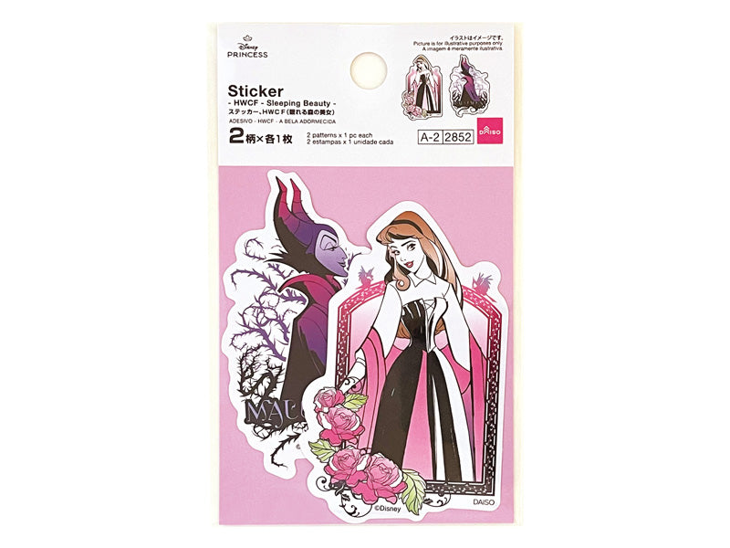 ステッカー、２枚、ＨＷＣＦ（眠れる森の美女） ダイソー(DAISO)