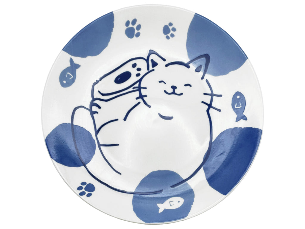 盛皿（藍にゃんこ） ダイソー(DAISO)
