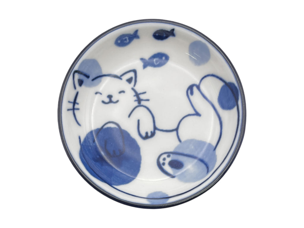 小皿（藍にゃんこ） ダイソー(DAISO)