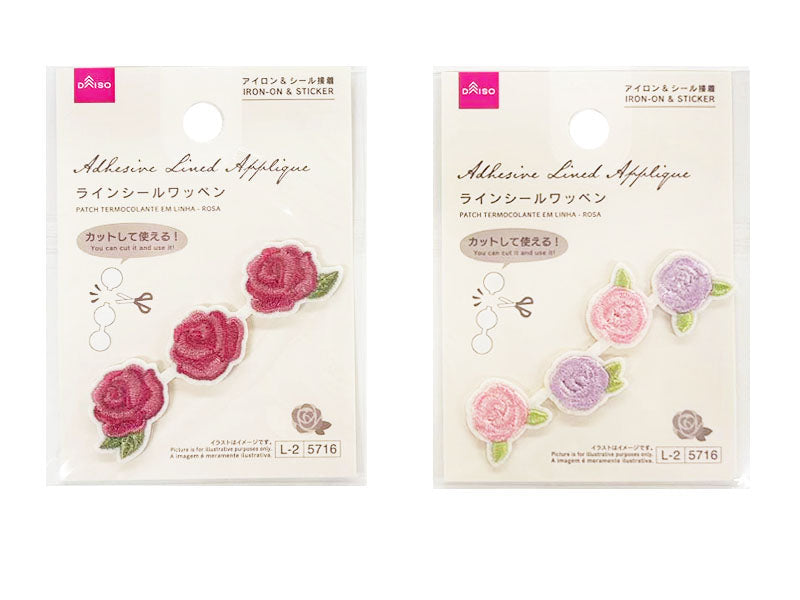ラインシールワッペン（ローズ） ダイソー(DAISO)