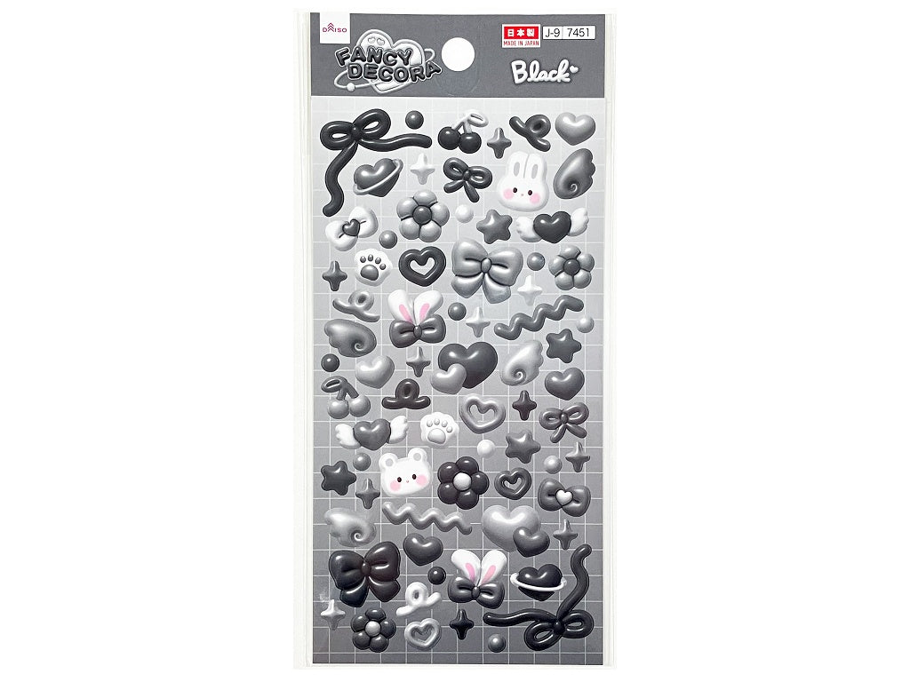 シール（ファンシーデコラ、ブラック） ダイソー(DAISO)