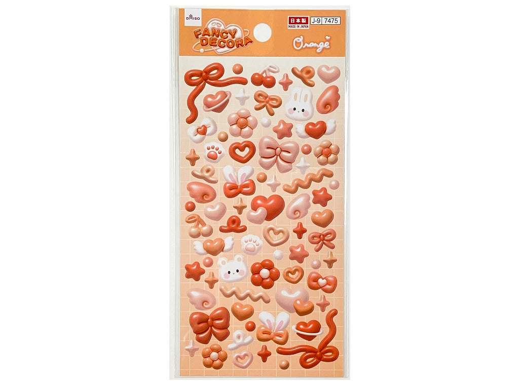 シール（ファンシーデコラ、オレンジ） ダイソー(DAISO)