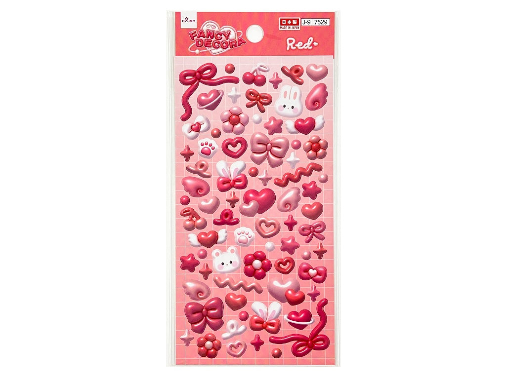 シール（ファンシーデコラ、レッド） ダイソー(DAISO)