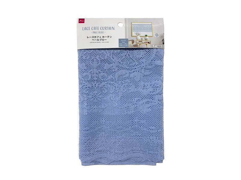 レースカフェカーテン（ペールブルー） ダイソー(DAISO)