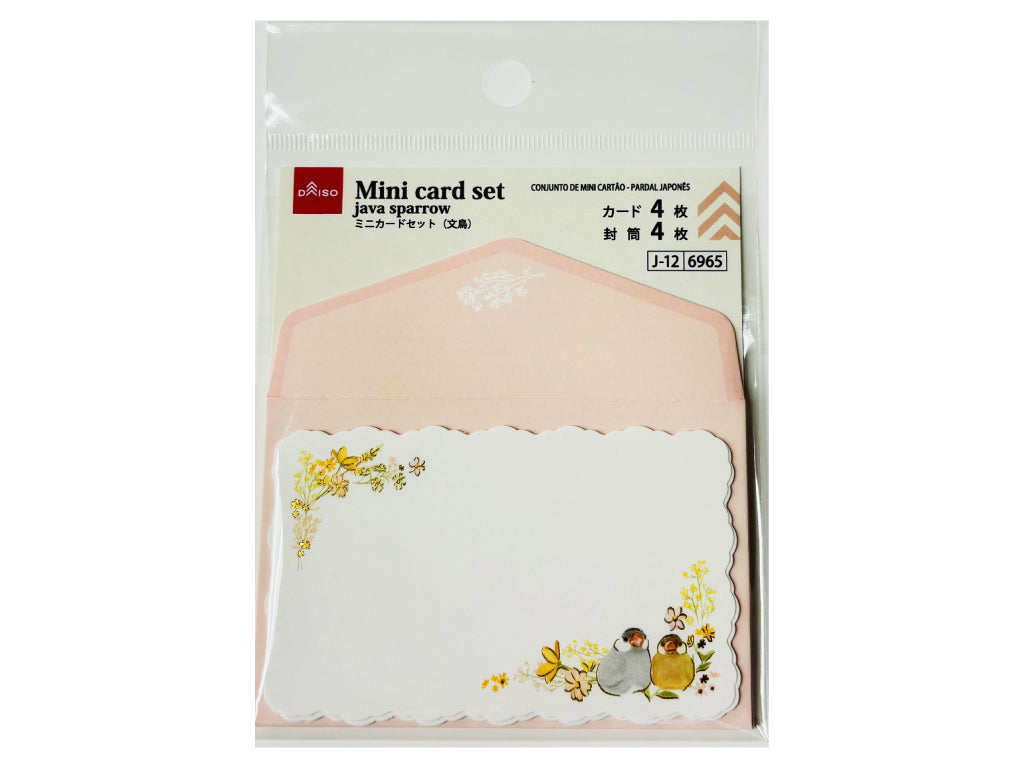 ミニカードセット（文鳥） ダイソー(DAISO)