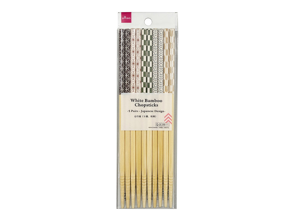 白竹箸（５膳、和柄） ダイソー(DAISO)