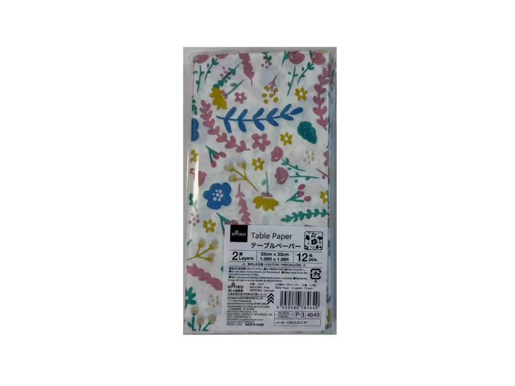 小花柄テーブルペーパー（２層、１２枚） ダイソー(DAISO)