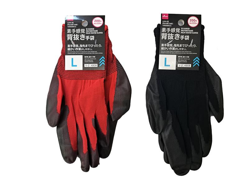 素手感覚背抜き手袋（ポリウレタン、Ｌ） ダイソー(DAISO)