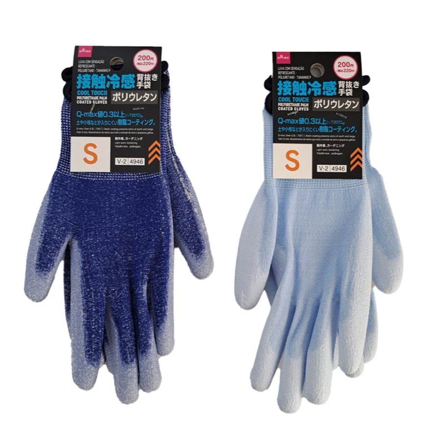 接触冷感背抜き手袋（ポリウレタン、Ｓ） ダイソー(DAISO)