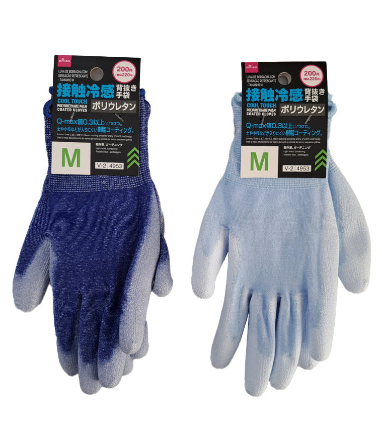 接触冷感背抜き手袋 （ポリウレタン、Ｍ） ダイソー(DAISO)