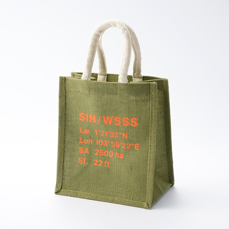 カラージュートバッグ（Ａ６、ＳＩＮ） ダイソー(DAISO)