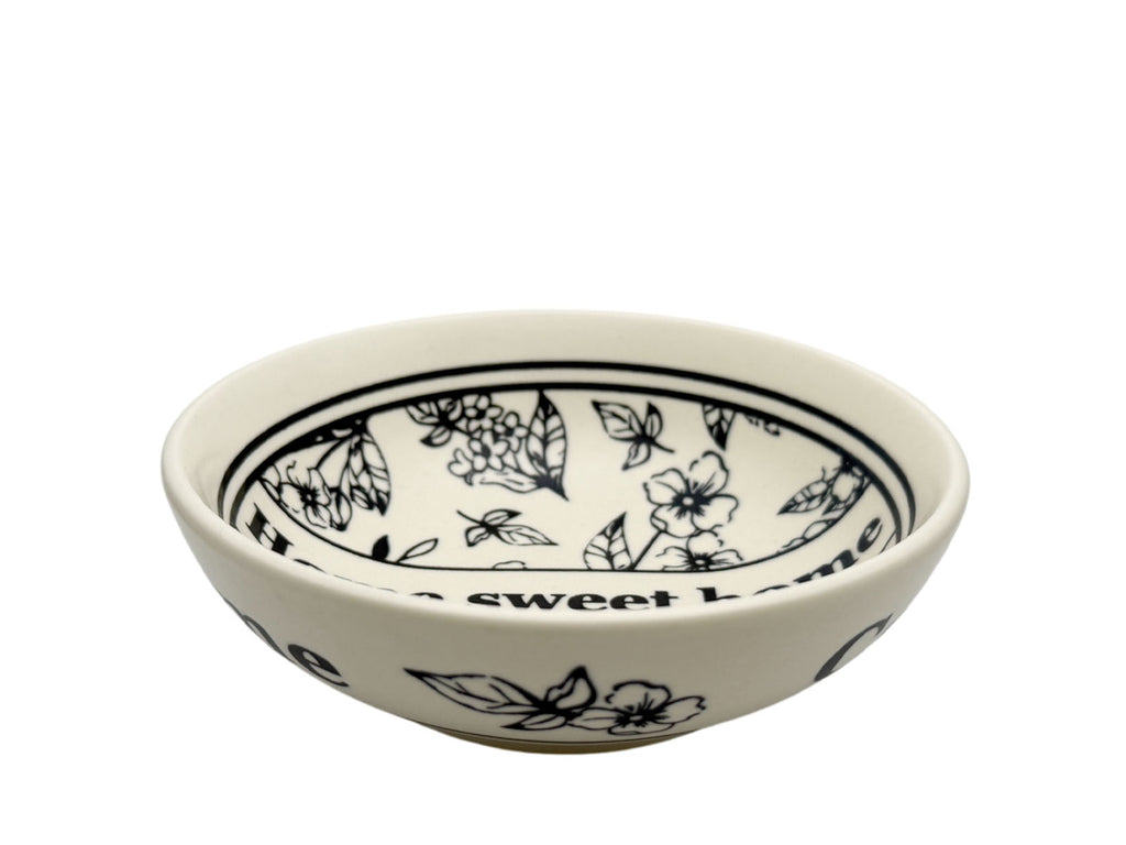 浅ボウル（線画花柄、ＷＨ） ダイソー(DAISO)