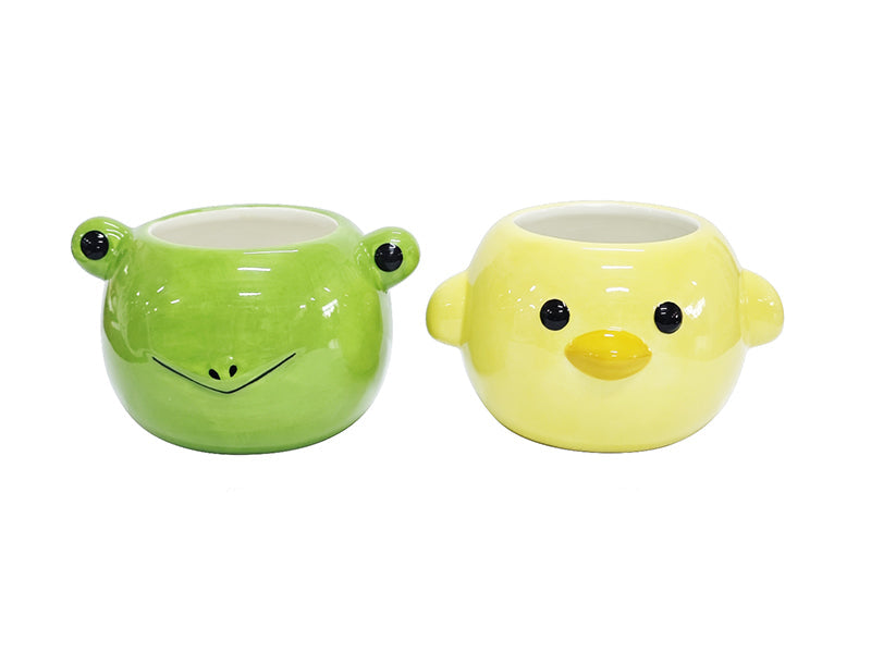 アニマル植木鉢（ヒヨコ、カエル） ダイソー(DAISO)