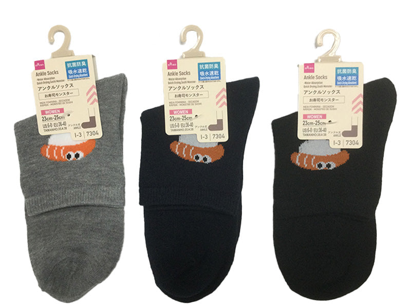 アンクルソックス（吸水速乾、抗菌防臭、お寿司モンスター） ダイソー(DAISO)