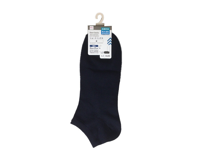 ショートソックス（吸水速乾、抗菌防臭、紺） ダイソー(DAISO)