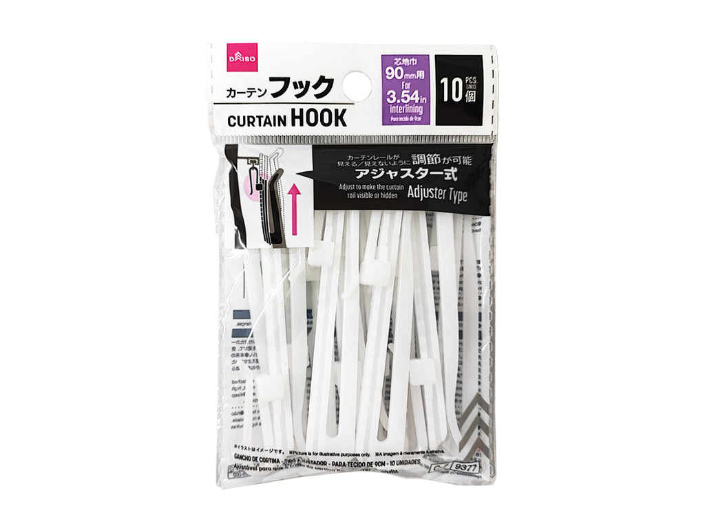 カーテンフック（アジャスター式、１０個） ダイソー(DAISO)