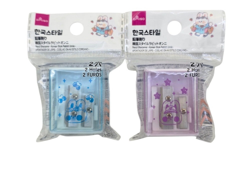 鉛筆削り（韓国スタイルラビットオンニ、２穴） ダイソー(DAISO)