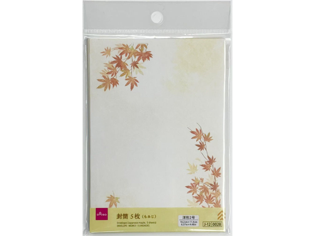封筒（もみじ、５枚） ダイソー(DAISO)