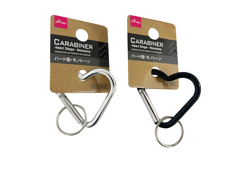 ハート型カラビナ（モノトーン） ダイソー(DAISO)