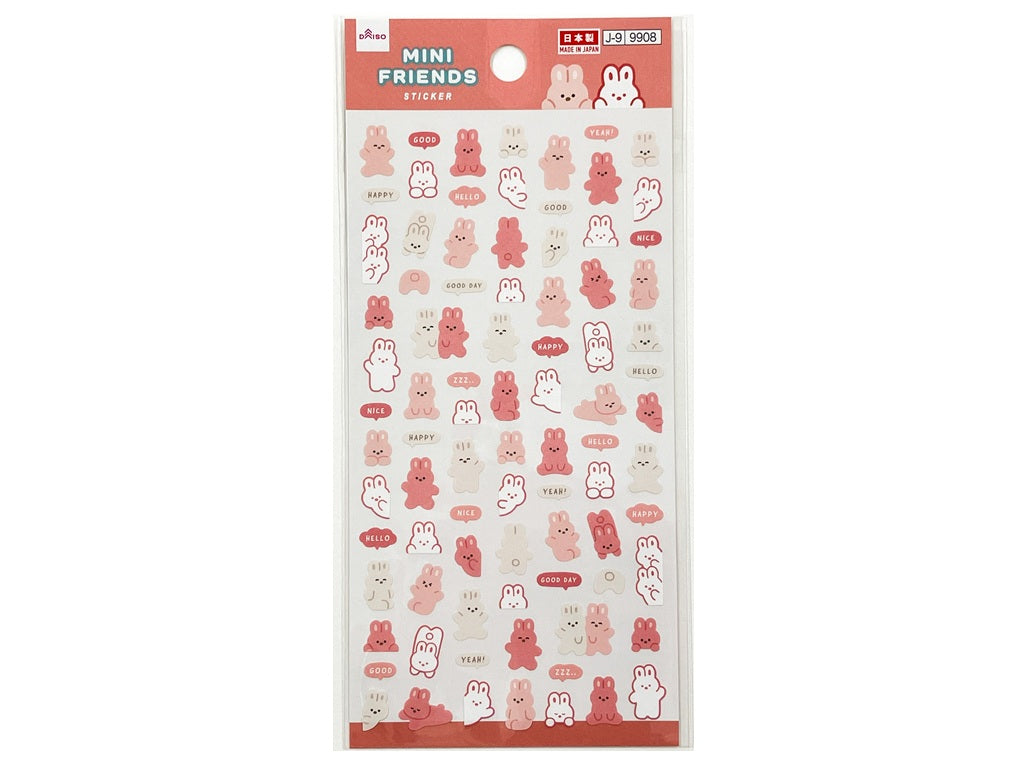 シール（ミニフレンズ、うさぎ） ダイソー(DAISO)